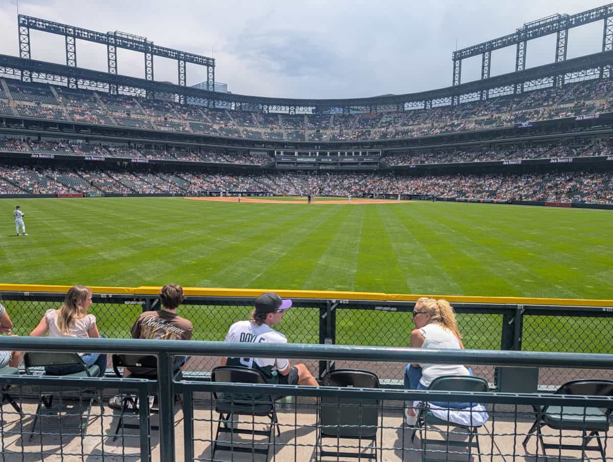 View of a Colorado Rockies game from section 160
