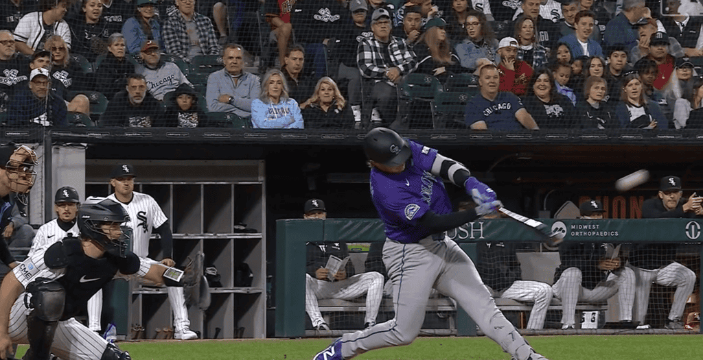 Hunter Goodman hitting home run number 40 in 2026